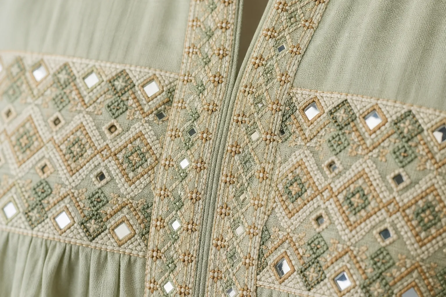 Where embroidery belongs on a kurti or suit, which techniques suit which fabric, and what drives the price. A
